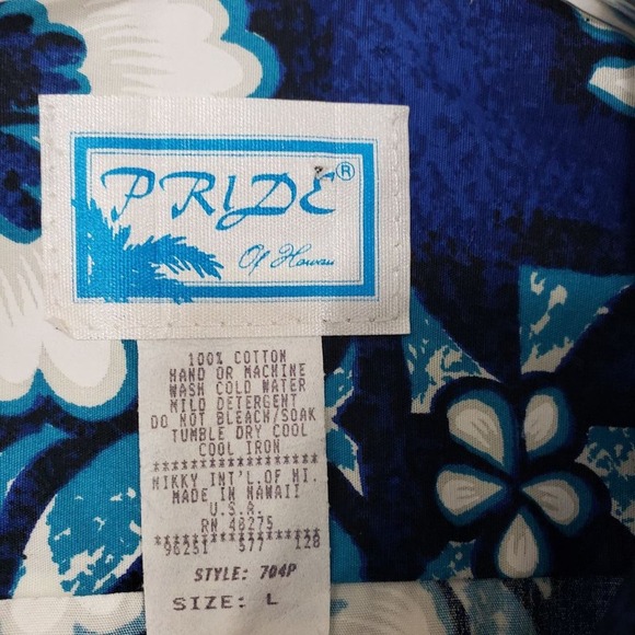 Pride of Hawaii vintage short sleeve Hawaiian print button up shirt - Picture 2 of 6